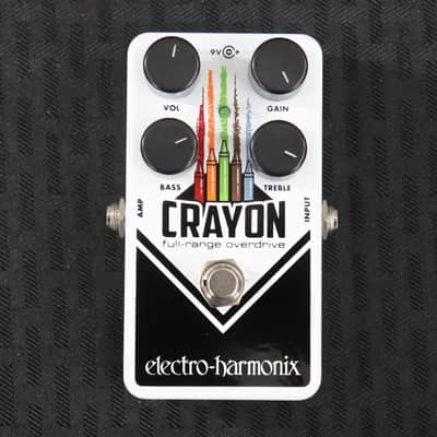 Electro-Harmonix Crayon 76 Full-Range Overdrive White with Diagonal Crayons image 2