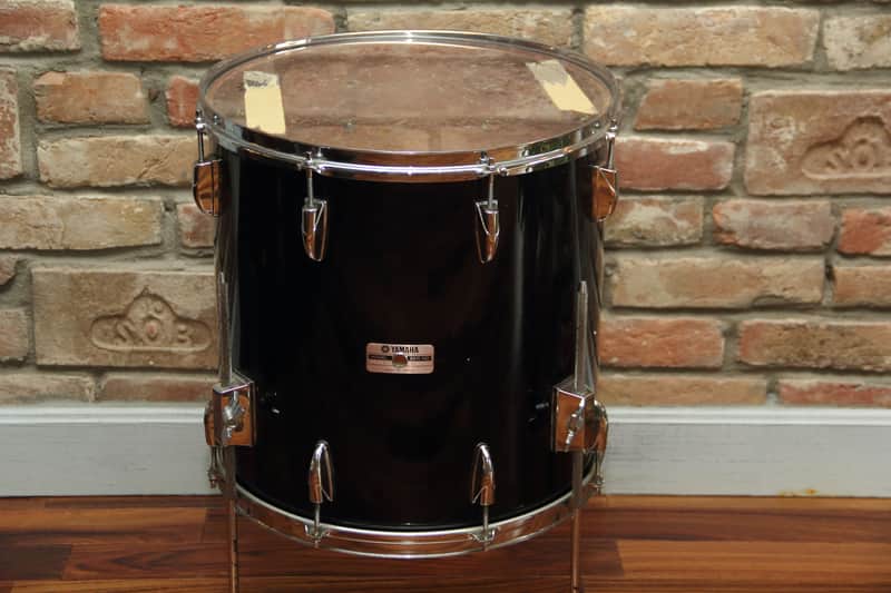 Yamaha 16" Tour Custom 8000 - solid black floor tom 16"x16 image 1