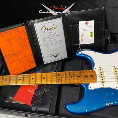 NEW! Fender Custom Shop Special Run '69 Stratocaster Heavy Relic - Handwound P/U's - Aged Aquamarine Metallic - Reverse Headstock - 8lbs - Authorized Dealer - One OFF! SUPER RARE! G07466 image 12