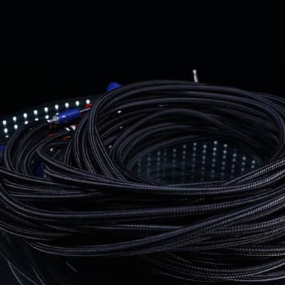 (16x) — 6’ TS Cables — Black — Braided — One Right Angle image 3