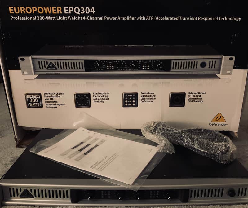 Behringer Europower EPQ304 300-Watt 4-Channel Power Amp 2010s - Standard image 1