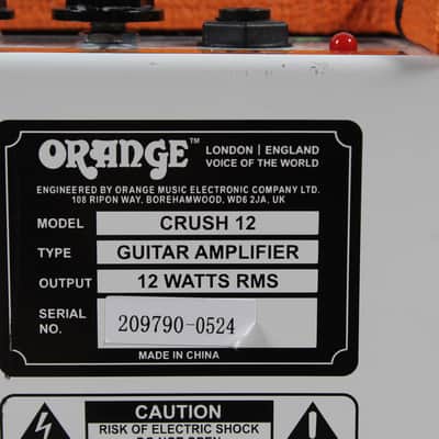 Orange CRUSH 12 Electric Guitar Combo Amplifier 12 Watt Solid State Amp image 10