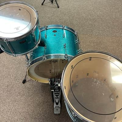 JJRums 3 Piece Drum Set Sizes In Description - Aqua Sparkle image 4