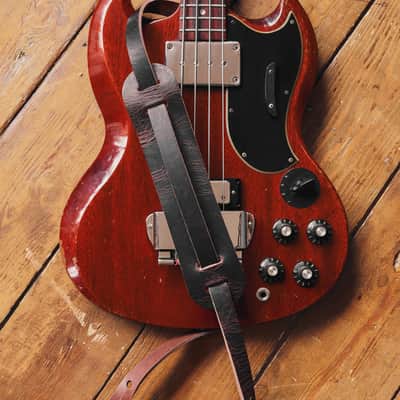 Vintage 60s Strap / Shoulder Pad / Leather Guitar Strap / Two Colourways image 3