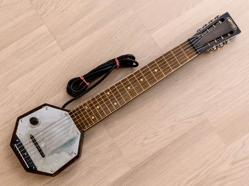 1930s AudioVox 7-String "Frying Pan" Vintage Lap Steel w/ Case, Seattle-Made, Paul Tutmarc image 1