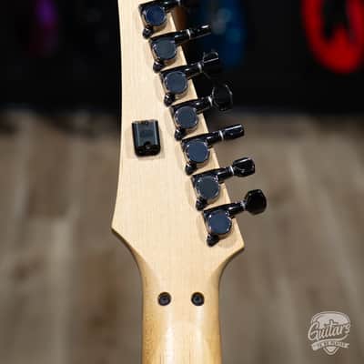 Used Ibanez UV7BK Universe 'Green Dot' 7 String Guitar w/ Case – Black image 9
