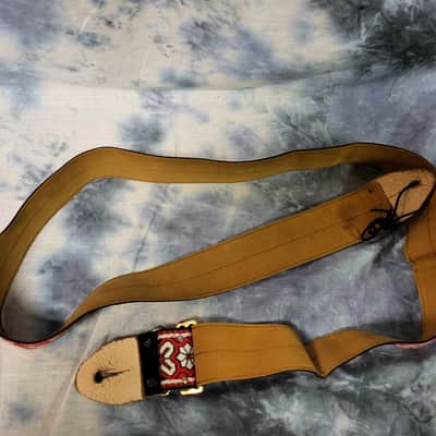 Rare Vintage 1960's Ace Style Amacord Vintage Red Black Hendrix Clapton Guitar Strap image 8