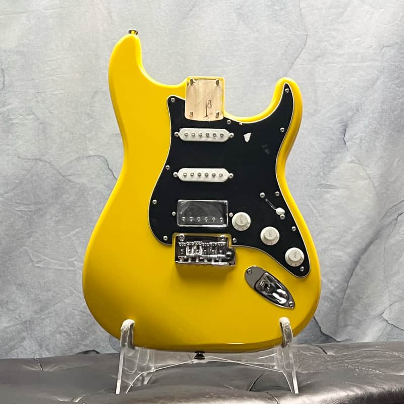 Squier Loaded FSR HSS Stratocaster Body Graffiti Yellow image 1