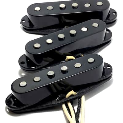 Dragonfire Blue Fire Hot Wound 9K AlNiCo 5 Single Coil SSS Pickup Set, Black Covers image 6