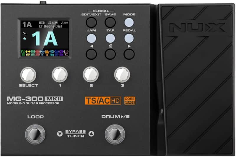NUX MG-300 MKII Multi Effects Pedal, 36 IRs, 27 AMPs, 45 Effects, Versatile I/O, Live Streaming image 1
