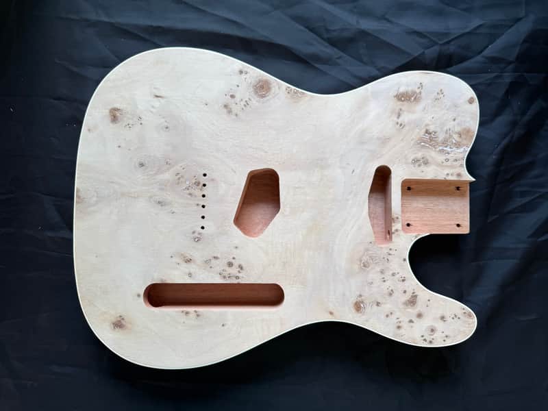 BMC Guitar Body Tele® Telecaster® Unfinished Spalted Top With Binding Standard Route  [T100] image 1