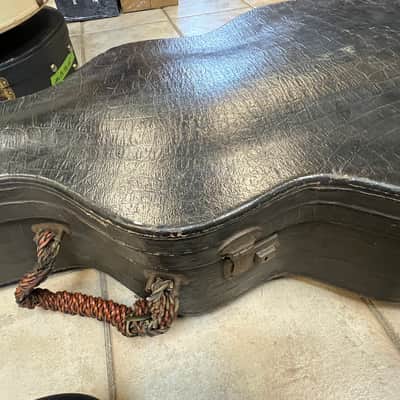 Vintage Gretsch Jumbo Acoustic Case Red Lining Black image 9
