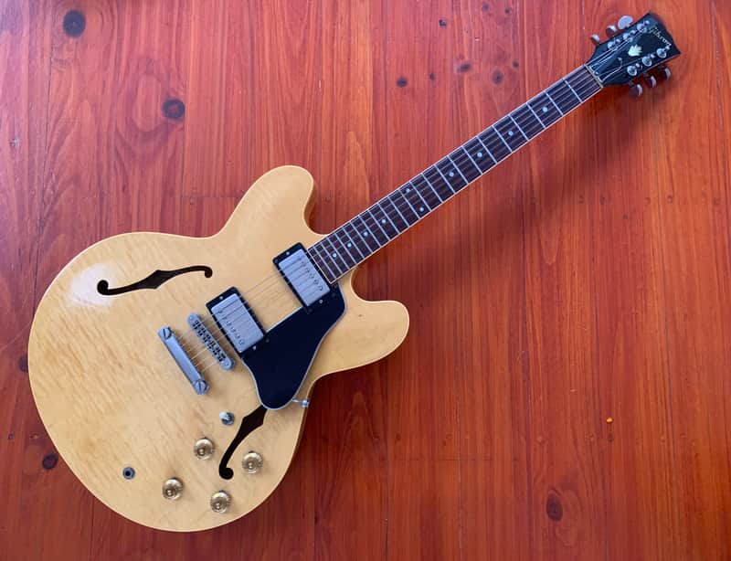 Gibson 335 Dot Reissue 1983 Custom Shop- Stunning Blonde Flame near mint image 1