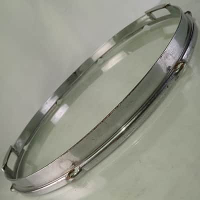 *Slingerland 15" Radio King Resonant Snare Drum Rim/Hoop Chrome Rivets Brass COB image 4
