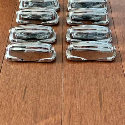 VINTAGE SLINGERLAND Snare Drum Lugs - 60’s Chrome - Set of 8 with Screws - GOOD CONDITION image 3
