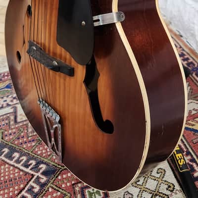 Harmony Alden H1213 Tiger Burst Birch Archtop 1950s USA image 4