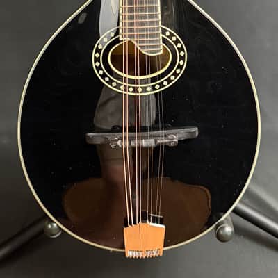 Eastman MD404-BK Oval-Hole A-Style Mandolin Gloss Black Top w/ Case image 1