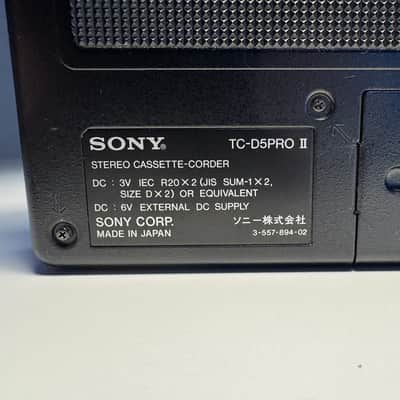 Sony TC-D5 Pro II Portable Stereo Cassette Recorder 1980 - 1994 - Black image 9