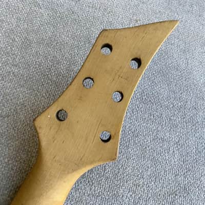 Black DIY Guitar Maple Wood Neck, 24 Frets Fingerboard Rosewood Fretboard image 9