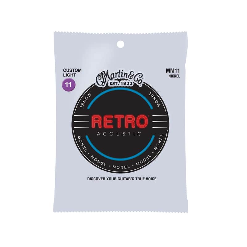 Martin MM11 Retro Monel Wound Guitar Strings, 11-52 Custom Light image 1
