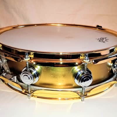 DW PRE COLLECTOR RAW BRASS SNARE DRUM 82-90-FREE SHIP TO C-USA! image 5