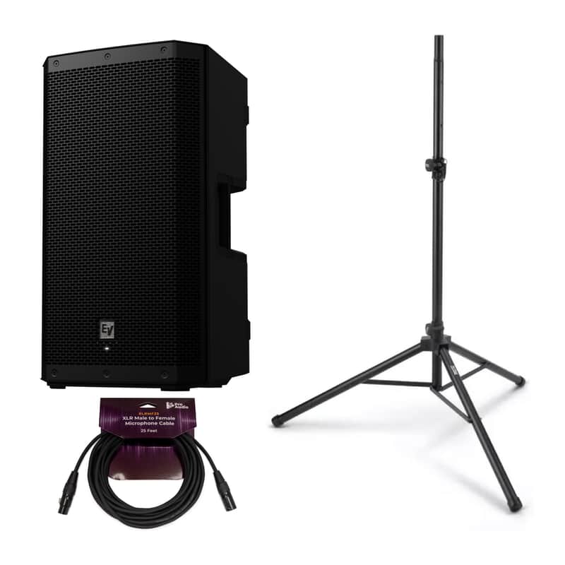 Electro Voice ZLX 12P G2 12 Inch 2 Way Powered Loudspeaker with Bluetooth Bundle image 1