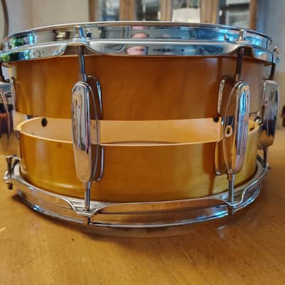 Unbranded (Most likely Tama) 14"(Diameter)x7"(Depth) Colosseum Style Snare Drum - Natural Wood image 1
