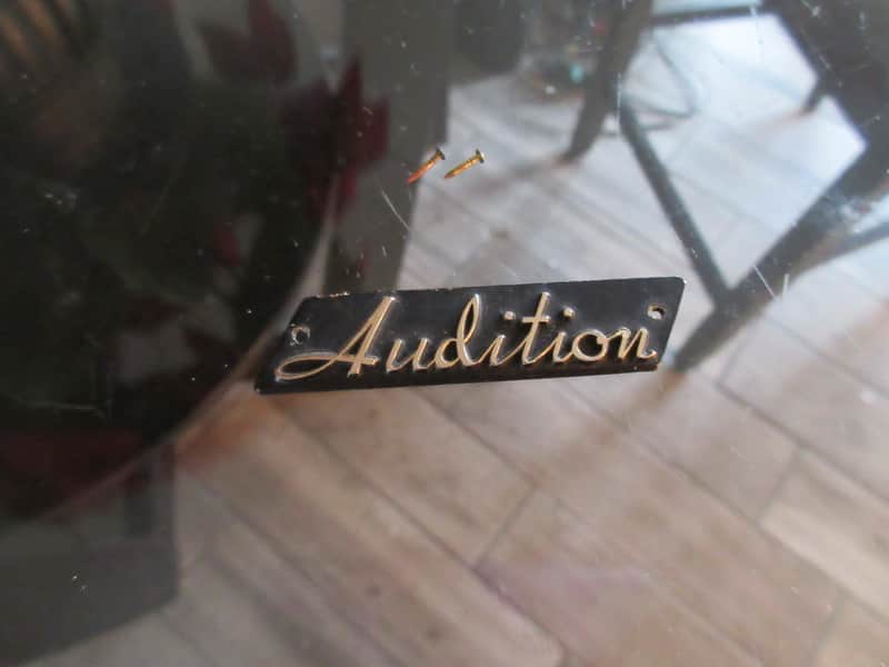 1960s Vintage Audition Guitar Headstock Logo w Mounting Pins Japan Teisco Made image 1