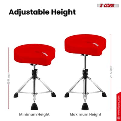 5 Core Drum Throne w 4.5" Padded Stool Adjustable Drummer Chair image 5