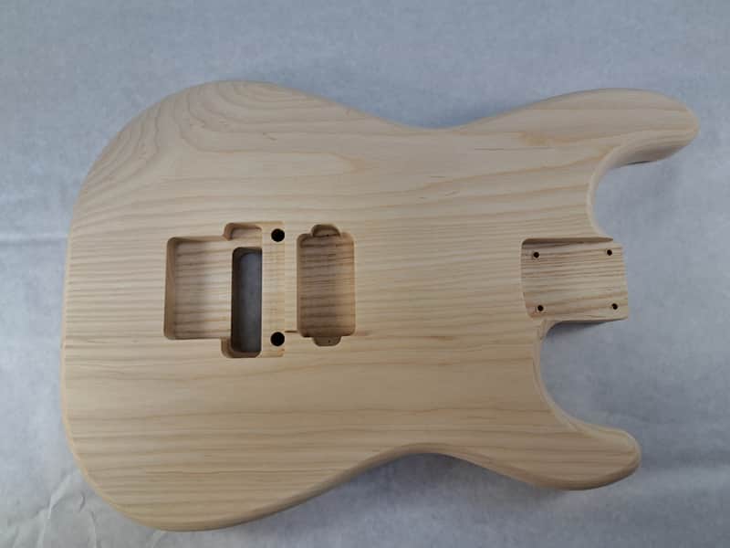Unfinished Ash Hxx guitar body - for Fender Strat Stratocaster neck Floyd Rose J2420 image 1