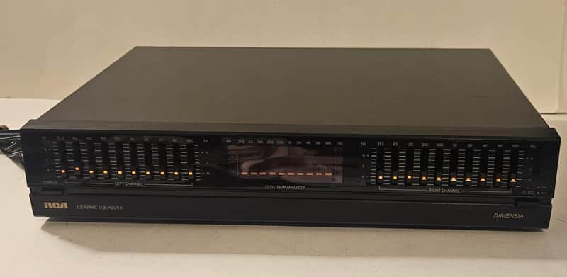 RCA  DIMENSIA MGE 260 10 BAND GRAPHIC EQUALIZER SPECTRUM ANALYZER Black image 1