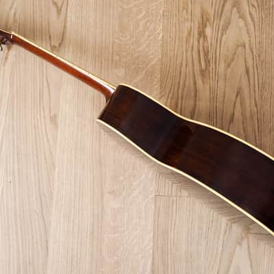 1970s Matao MW-405 Jumbo Vintage Acoustic Guitar Spruce Rosewood Hoshino Japan w/ Case image 15