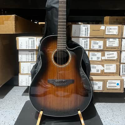 Ovation CS24P-ABLKW-G Celebrity Exotic Selection Acoustic-electric Guitar - Black Burst w/ Gig Bag image 1