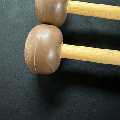 VINTAGE Percussion Construction Marimba Mallets, Brown-Medium Soft, 1 Pair-EXCELLENT image 5