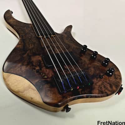AC Guitars Krell 5-String Fretless Bass 34" Scale ACG Turkish Walnut 8.86lbs image 1