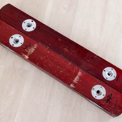 1955 Fender Stringmaster Dual 8 Console Lap Steel Double Neck Push Button, Red w/ Legs & Tweed Case image 10