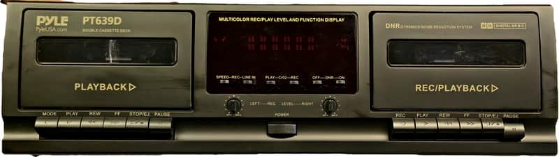 Pyle PT639D Double Cassette Deck (Black) image 1