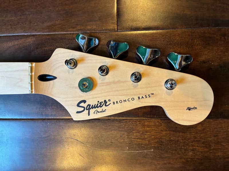 Squier Bronco bass neck with tuners image 1