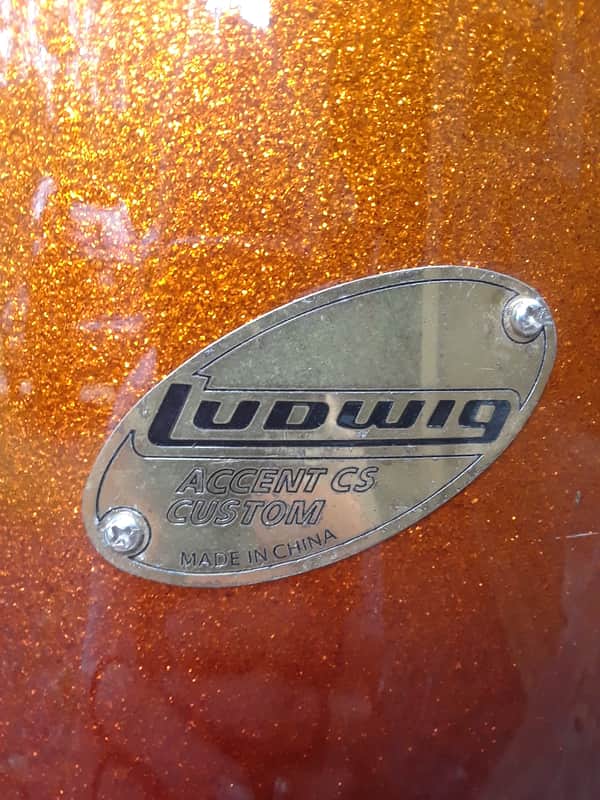 Ludwig Accent CS Custom Amber Sparkle Fade 12"x8" tom image 1
