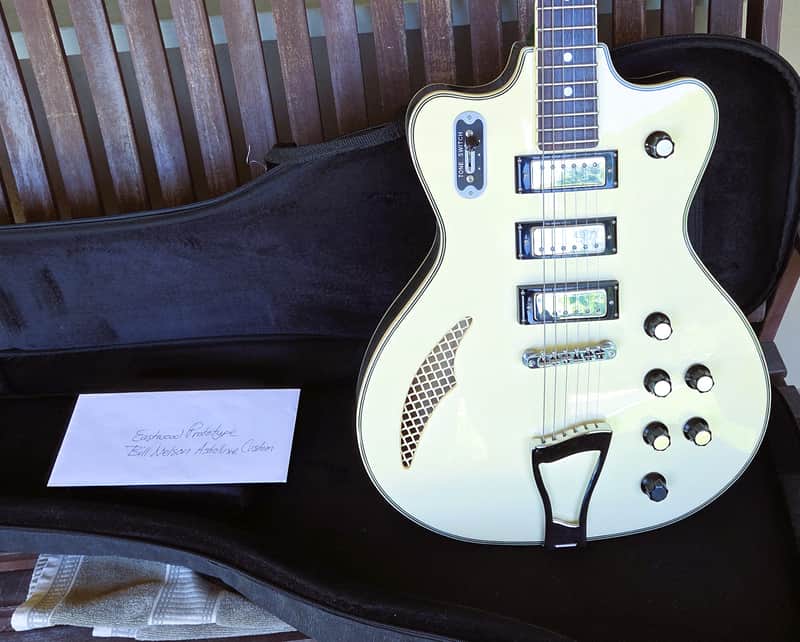 ONE OF A KIND Eastwood Bill Nelson Astroluxe Cadet Custom Prototype semi-hollow guitar Emerald Back image 1