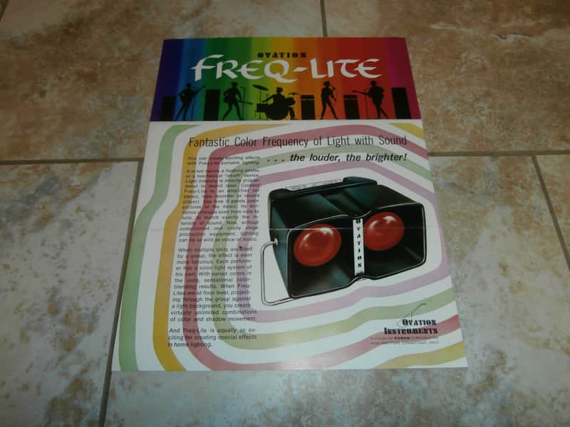 Vintage Late 1960's Ovation Freq-Lite Pamphlet Flyer! Rare, Original Case Candy, Paperwork! image 1