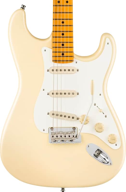 Fender Lincoln Brewster Signature Stratocaster Electric Guitar, Maple Fingerboard, Olympic Pearl
