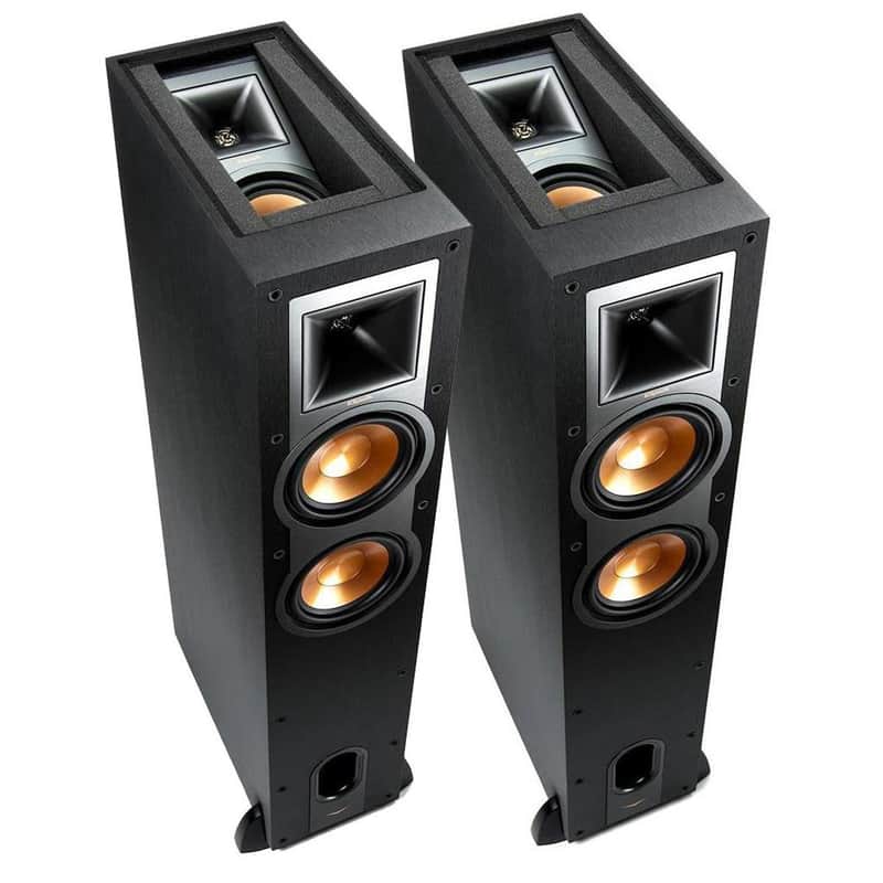 Klipsch Reference R-26FA Floorstanding Speaker, Black, Pair image 1