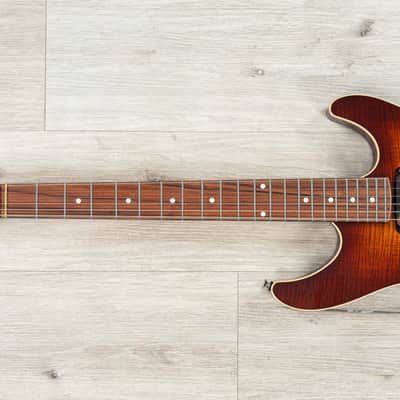 Fibenare Roadmaster FB Guitar, Flame Maple Neck, HSS Pickups, Tobacco Sunburst image 5