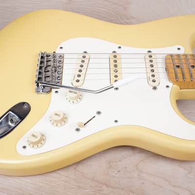 Fender Custom Edition ST57-140YM Yngwie Malmsteen Signature Stratocaster MIJ 1994 Pearl Yellow White Scalloped Japan Fujigen w/ OHSC image 6
