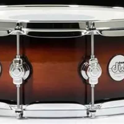 DW Design Series 8x10/9x12/14x16/18x22/5.5x14" 5pc Shell Pack - Tobacco Burst image 3