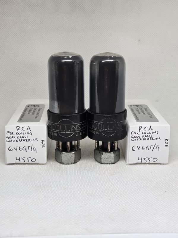 RCA 6V6GT/G Gray Glass Perfectly Matched Pair NOS 6V6 6V6GT image 1