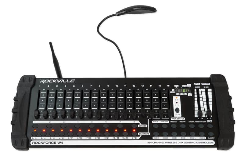 Rockville ROCKFORCE W4 384 Channel Wireless DMX Lighting Light Controller+MIDI image 1