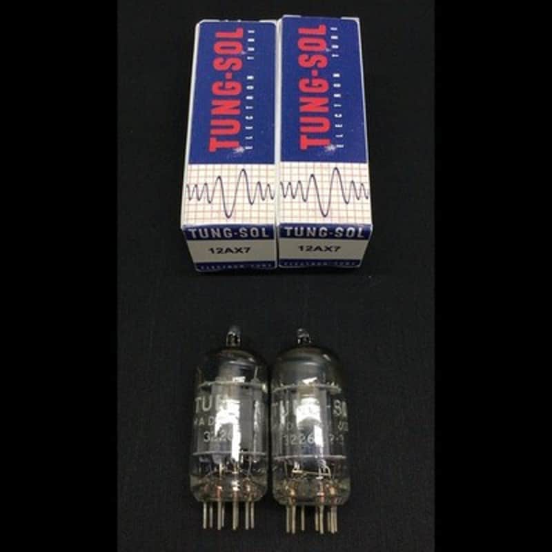 MATCHED PAIR TUNG SOL 12AX7 ECC83 Vintage LONG PLATE Vacuum Tubes 9.9531 image 1