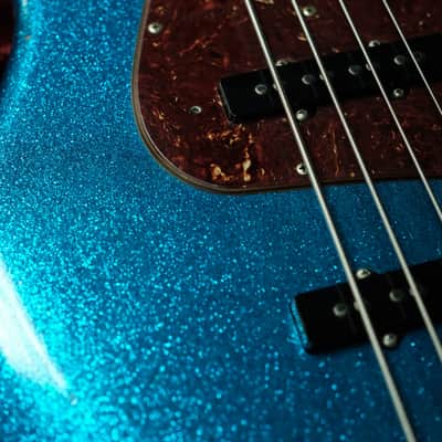 Fender 1964 Jazz Bass Relic - 2018 Blue Spkl image 3